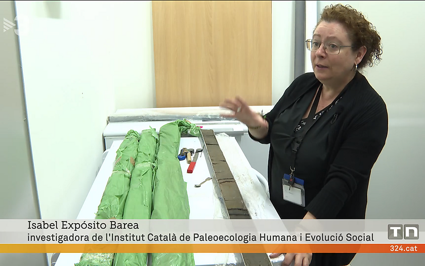 Isabel Expósito y Jordi Revelles en el Telenotícies de TV3 hablando sobre el trabajo publicado en The Holocene y Scientific Reports