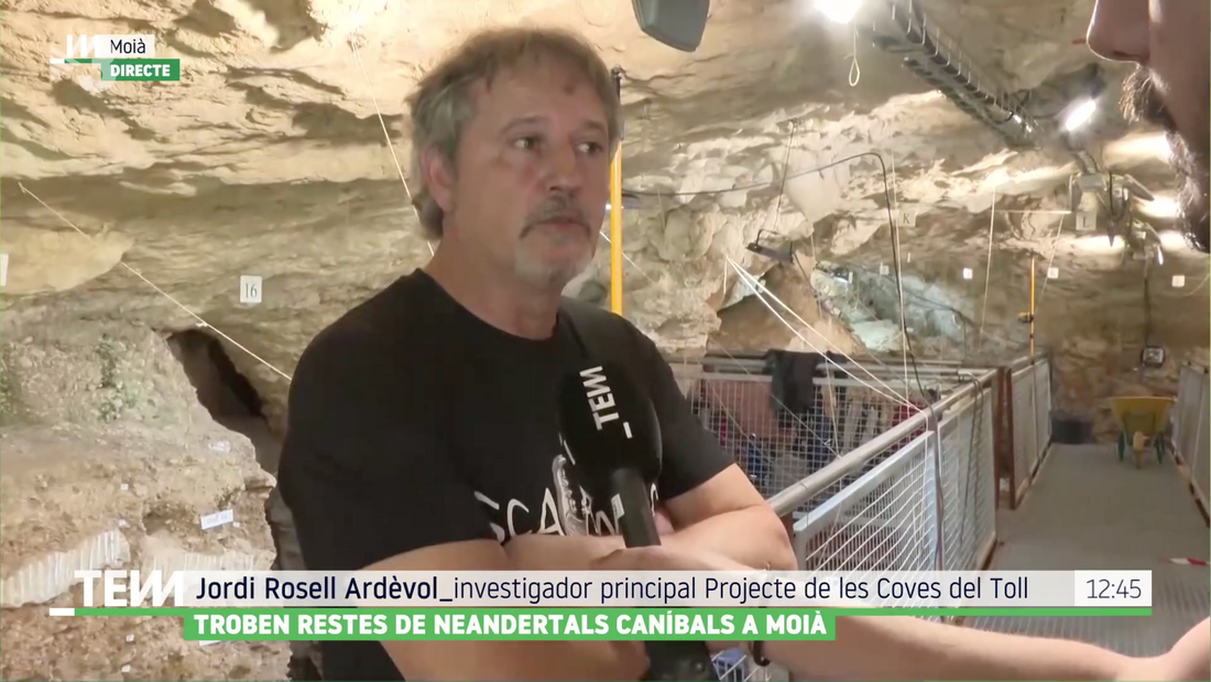 They find remains of cannibalistic Neanderthals in Moià in the program Tot es Mou from TV3