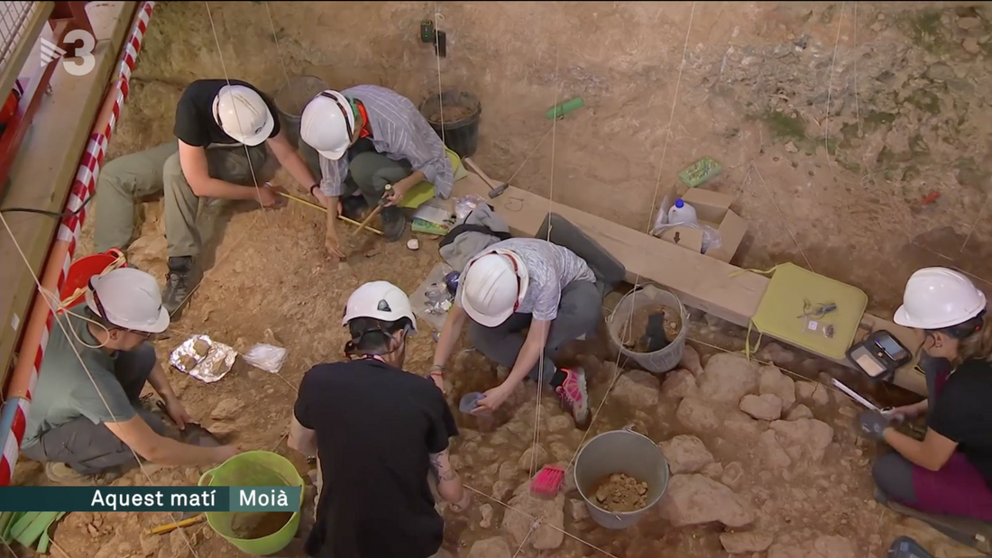 Encuentran restos de neandertales caníbales en Moià en el Telenotícies Migdia de TV3
