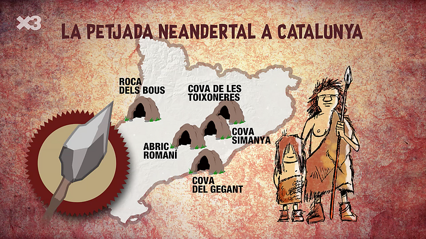 Los neandertales de la Cova Simanya en el InfoK de TV3