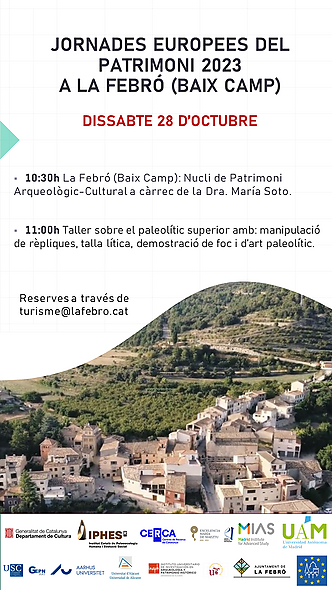 L'Ajuntament de la Febró i l'IPHES-CERCA organitzen diverses activitats amb motiu de les Jornades Europees de Patrimoni