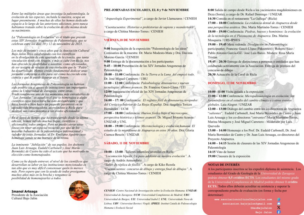 El IPHES-CERCA participa en las XIV Jornadas Aragonesas de Paleontología