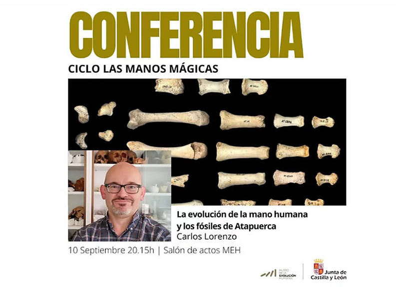 Conferencia &quot;La evolución de la mano humana y los fósiles de Atapuerca&quot; a cargo del Dr. Carlos Lorenzo Merino