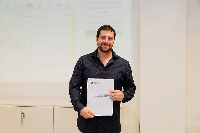 Iván Ramírez Pedraza defensa la seva Tesi Doctoral &quot;Multiproxy Reconstruction of the Ecological Context of the Plio-Pleistocene Transition and Early Middle Pleistocene in Morocco&quot;