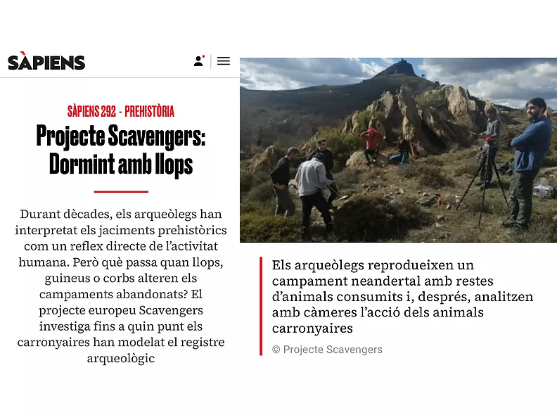 This month, Sàpiens magazine features a report on the SCAVENGERS project