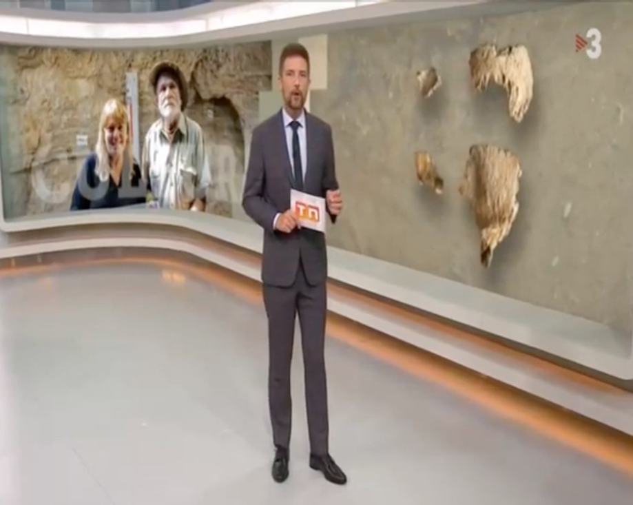 Los restos neandertales del Abric Romaní en el Telenotícies Vespre de TV3