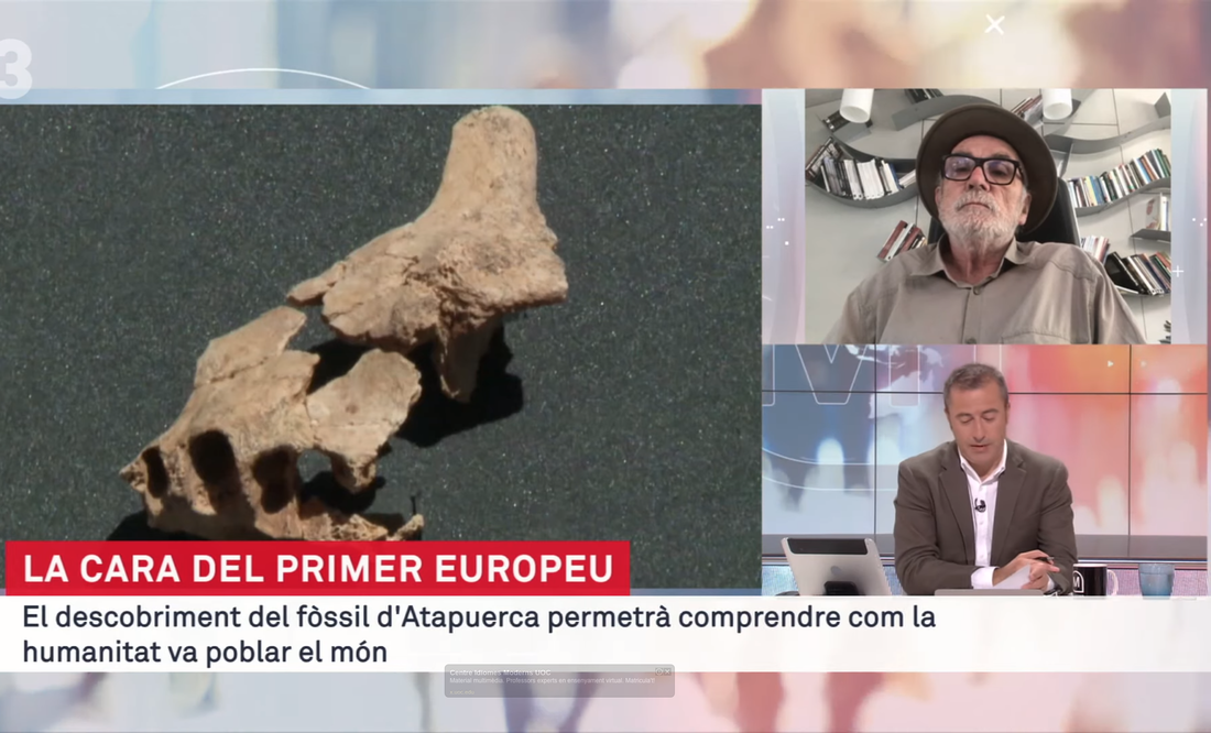 Restos humanos de d’1,4 milliones de años de Atapuerca en Els Matins de TV3