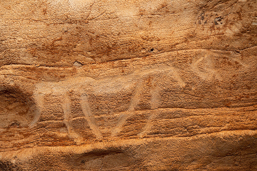 Prehistoric engravings 'Cova de la Vila” cave discovered in Tarragona (La Febró, Catalonia, Spain)