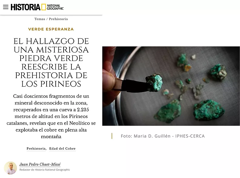La revista Historia de National Geographic es fa ressò dels treballs de recerca a la Cova 338 (Queralbs, Ripollès)